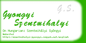 gyongyi szentmihalyi business card